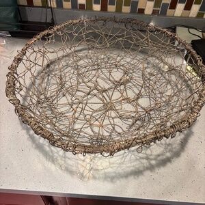 Vintage artist made wire basket